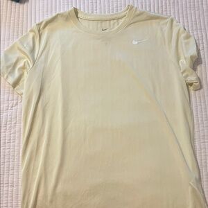 NWOT Nike women’s light Yellow Dri-FIT Crew Tee